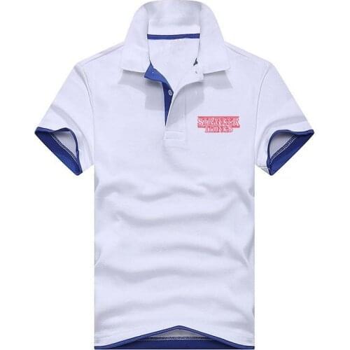 High Quality Brand Summer Short Sleeve Polo Shirt Man Fashion Stranger Things Casual Mens Polo Shirts Cotton Mens Slim Tops
