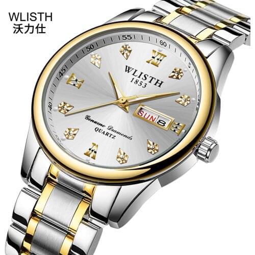 WLISTH Brand New Classic Business Quartz Wrist Watch for Men Clock Fashion Casual Steel Waterproof Watches Male Erkek Kol Saati