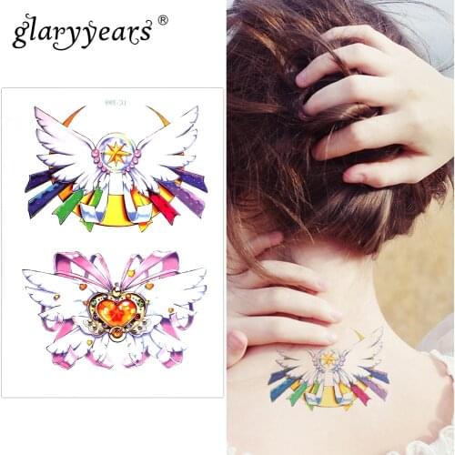 Glaryyears A Little Big Arm Temporary Tattoo Sticker Wing Fake Tatoo Cartridge Flash Tatto Waterproof Body Art Women LC-399