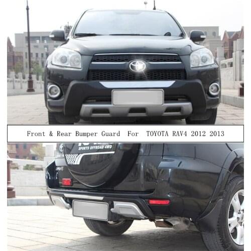 For TOYOTA RAV4 2012 2013 Front & Rear Bumper Guard Plate Protector Anti-impact High Quality ABS Auto Accessories