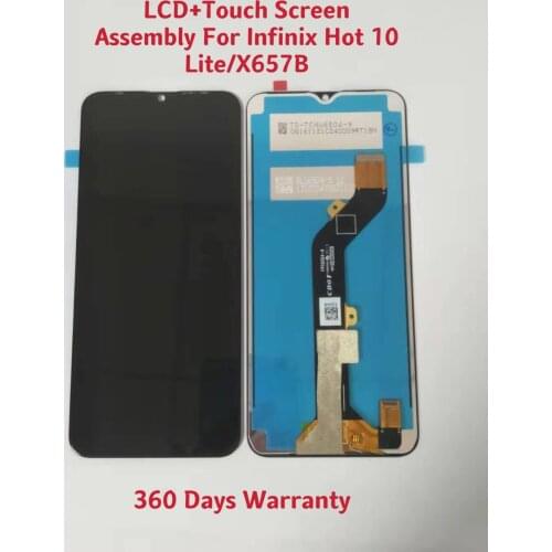 Original Tested 6.6" LCD Pantalla For Infinix Smart 5 X657 Hot 10 Lite LCD And Touch Screen Digitizer Full Assembly Repair Parts
