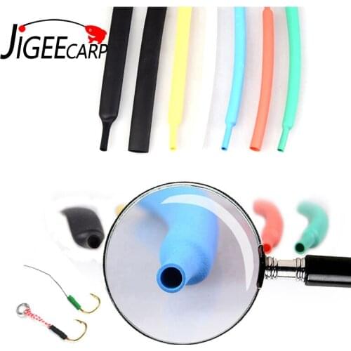 JIGEECARP 10pcs 7mm Carp Fishing Rig Shrink Tube Heat Shrink Tube Hook Shank Hair Terminal Rig Accessories Sleeve Fishing Tackle