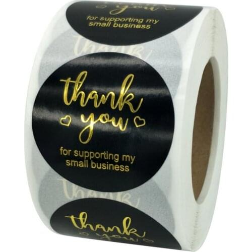 500Pcs/roll Thank You Sticker Self Adhesive Seal Label Scrapbooking Christmas Gift Sticke New Year Christmas Decoration