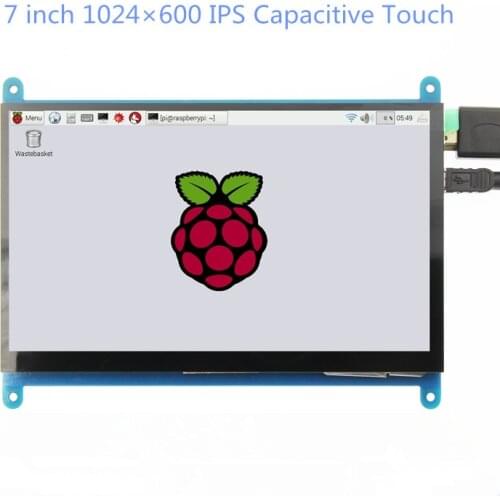 7 inch 1024*600 IPS Capacitive Touch Panel TFT LCD Module Screen Display for Raspberry Pi 3 B+/4b
