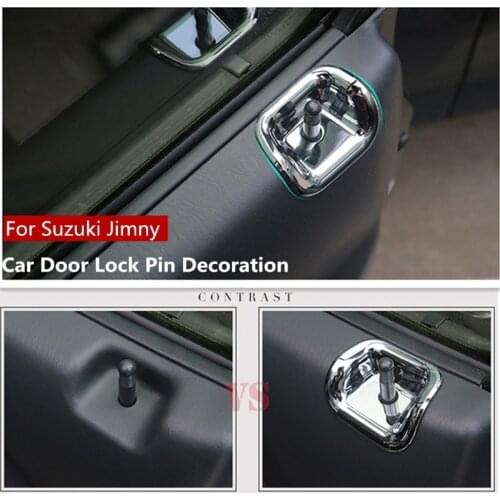 ABS Car Door Lock Pin Decoration Sticker Cover For Suzuki Jimny Door Trim Modification