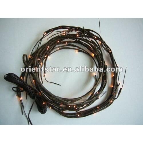 Free Shipping 24V low Voltage Willow Twig Garland 6Ft Bendable Branch 96 PCs Rice Light Electric Plug in with UL Listed Adaptor