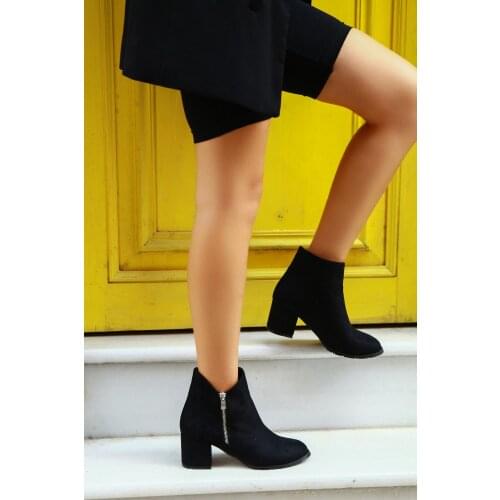 Black Suede Women Boots