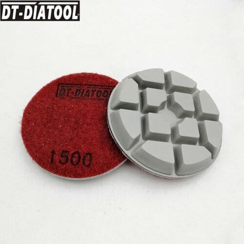 3pcs Concrete Sanding Discs Diamond Polishing Pads Resin Bond Repairing For concrete Floor Grit: #1500 Dia 80mm/3"