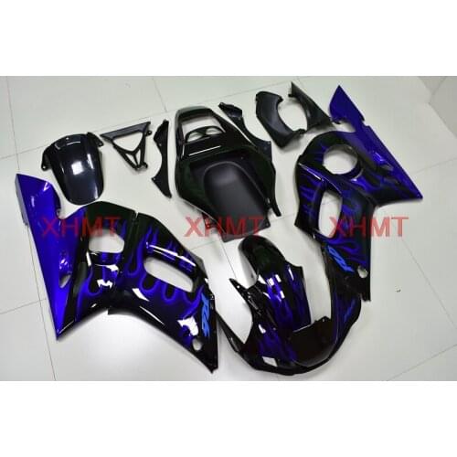 For YZF600 R6 1998 - 2002 Fairing Kits YZFR6 98 99 Fairings YZF600 R6 98 99 Black Blue flame Fairing