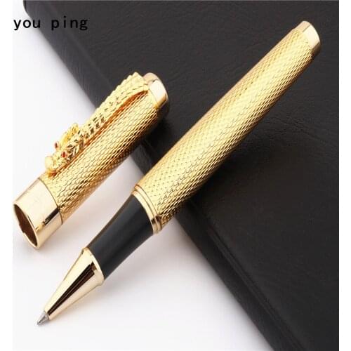 Jinhao1200 Golden scales Dragon Color Business office Nib Medium Rollerball Pen New