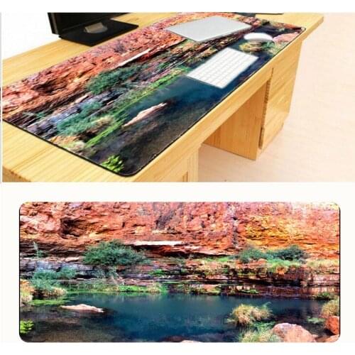 Mairuige Colorful Stone Scenery Large Size Optional Overlock Mouse Pad Natural Rubber Waterproof Desk Mat for 400X900X2MM