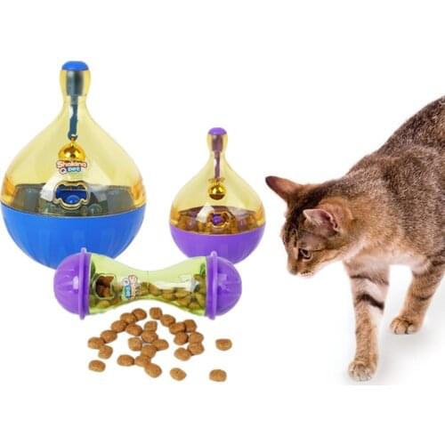 Creative Tumbler Cat Dog Treat Slow Food Ball Toy Pet Slow Feeding Dispenser Bowl Interactive Pet Play Toy IQ Smart Training