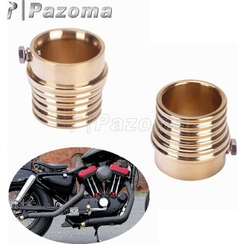 Universal Motorcycle 2-1/4" Exhaust Tip for Triumph BSA Sportster Big Twin xs650 Custom Chopper Bobber High Quality Silod Brass