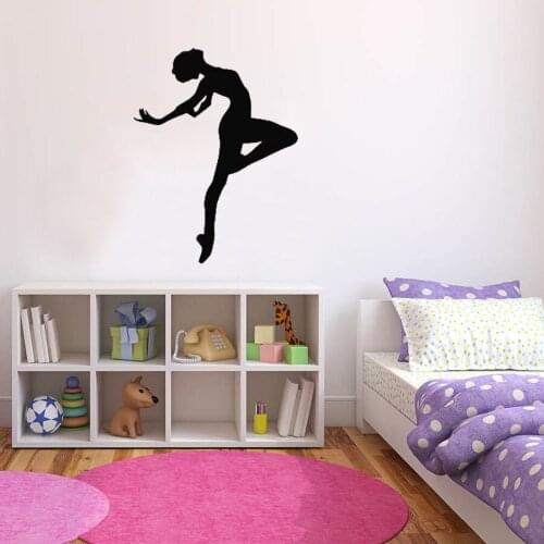 Ballet Dancer Wall Decal Ballet School Dance Room Kids Girls Bedroom Home Art Decor Body Silhouette Window Vinyl Sticker S978