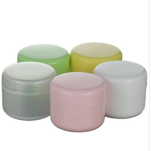 50G 50ML Plastic Cream Jar Colourized Sample Packing Box Sealing Inner Cap Small Cream Jar 30pcs/lot