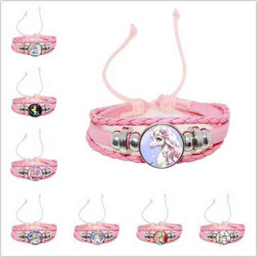 Unicorn Braided Women Kids Bracelet for Girls Friendship Bracelets Jewelry Multi-layer Charm Bracelet Fashion Gifts