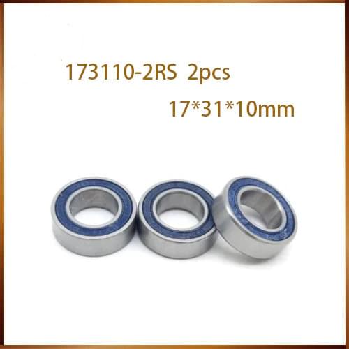 2pcs 173110-2RS 173110RS 173110 GCR15 ball bearing 17x31x10mm bike wheels bottom bracket repair bearing