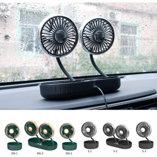 Portable Car Fan Wireless Usb Charging Small Fan Mini Single / Double Head Fan 6XDB