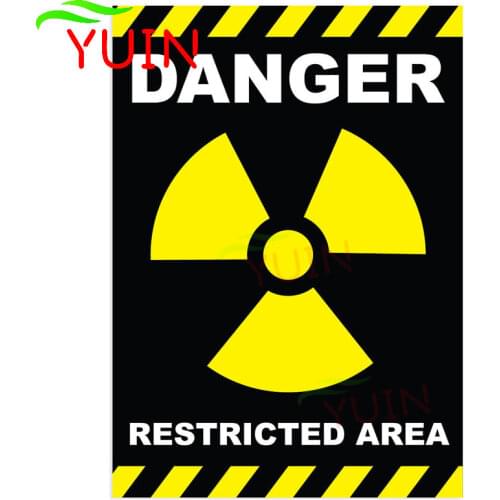 DANGER RESTRICTED AREA SELF Warning Mark Car Sticker Accessories Personalized PVC Bumper Waterproof Sunscreen Decal 14*10cm