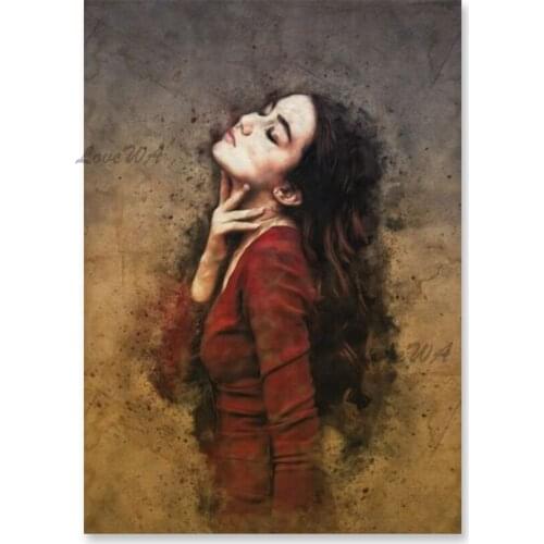 Sexy Lady Picture Art Hand Painted Modern Bedroom Decor Woman Portrait Oil Painting Canvas Wall Art Unframed Pieces Artwork
