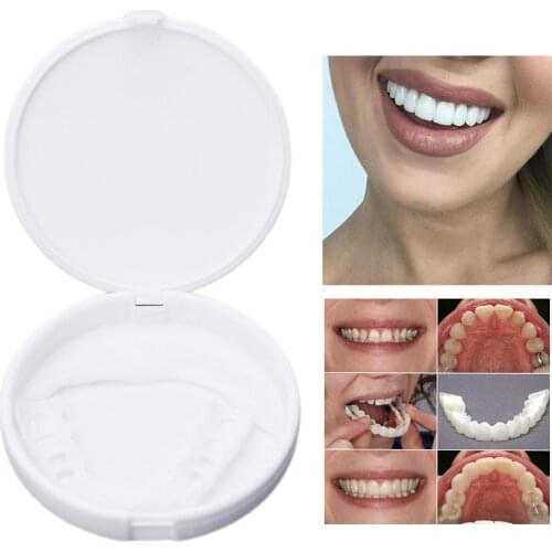 Resin Perfect Smiling Snap Lower Upper False Teeth Veneers Fake Tooth Cover