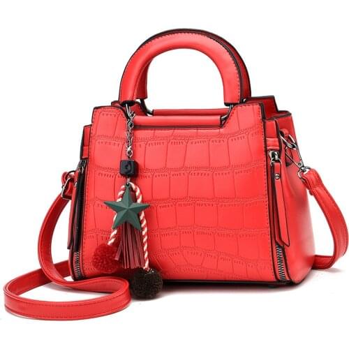 New Messenger Bags Crocodile pattern five-pointed star pendant decoration Crossbody Shoulder Hand bags For Women High Quality