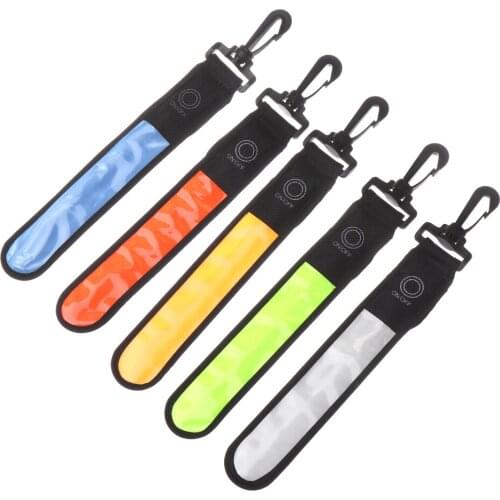 1PC LED Glowing Luminous Reflective Backpack Hanging Light Night Running Safety Alert Hand Strap Wristband Riding Armband Light