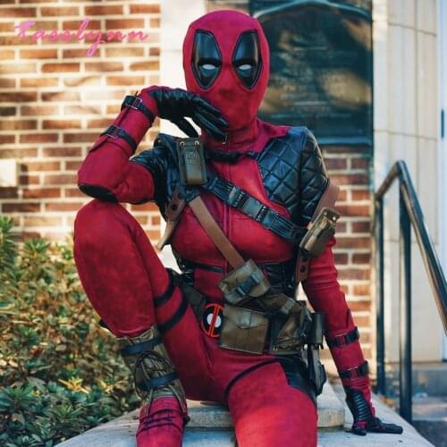 Lady Deadpool Cosplay Female Costume Wade Winston Wilson Bodysuit Deluxe Full Set Leather Outfits Halloween Cosplay for Adults
