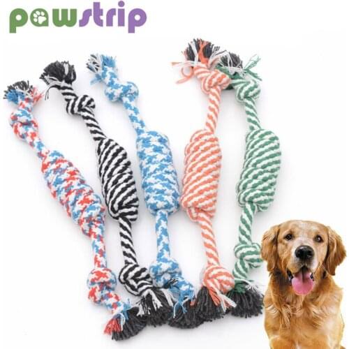 1pc 30cmCotton Rope Dog Toy Bite Resistant Cleaning Teeth Dog Chew Toys Puppy Interactive Traning Toys Random Color Pet Supplies