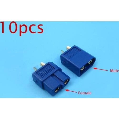10 Pcs Blue XT60 Plug Anti-slip High Current Resistance XT60 Connectors For DIY RC Car/Airplane/Boat Models