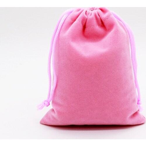 10pcs Colourful Velvet Pouches Jewelry Packaging Display Drawstring Packing Gift Bag Pouches Wedding Christmas Gift Bag 7x9cm