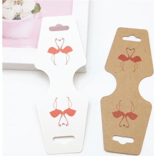12pcs/lot 12x4.5cm Paper Necklace Card Multi Designs Necklace Display Packaging Card with Earring hole folding Jewelry Cards