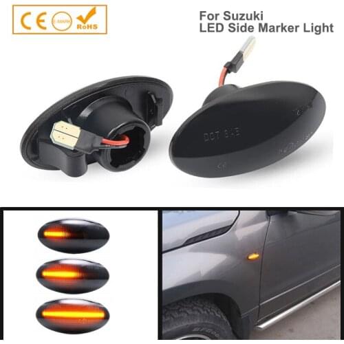 2 pieces led dynamic side marker turn signal light For Suzuki Grand Vitara Splash Swift MZ FZ RZ Jimny