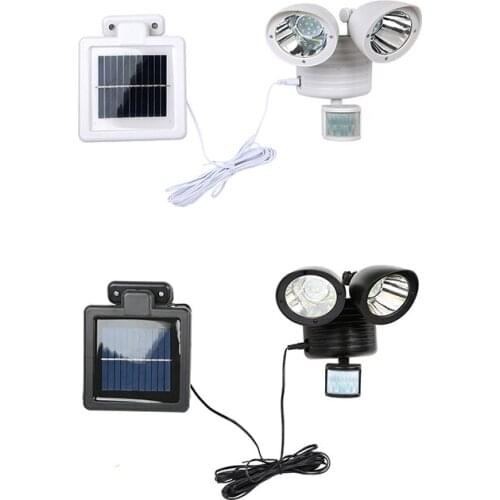 22 Led Dual Security Detector Solar Spot Light Motion Sensor Outdoor Floodlight