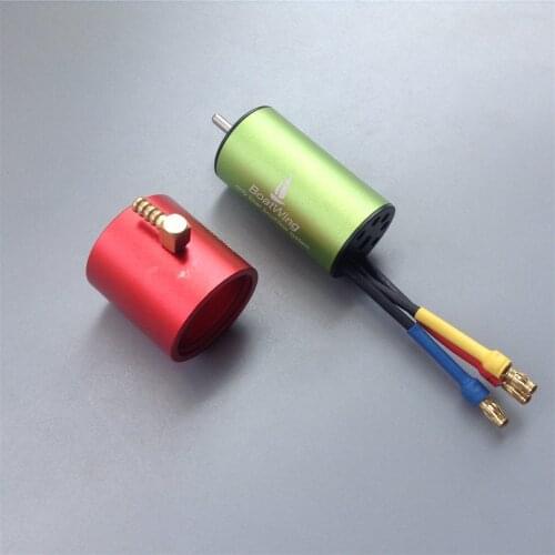 2445 Brushless Motor High Speed Power Engine Shaft Dia 3mm 2S-3S 3250KV Electric Machine w Water-cooling Jacket for RC Boat