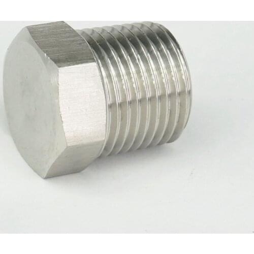 1/2" BSPT male End Cap 304 stainless steel Pipe Countersunk Plug hex head socket Pipe fittings hexagonal head plug