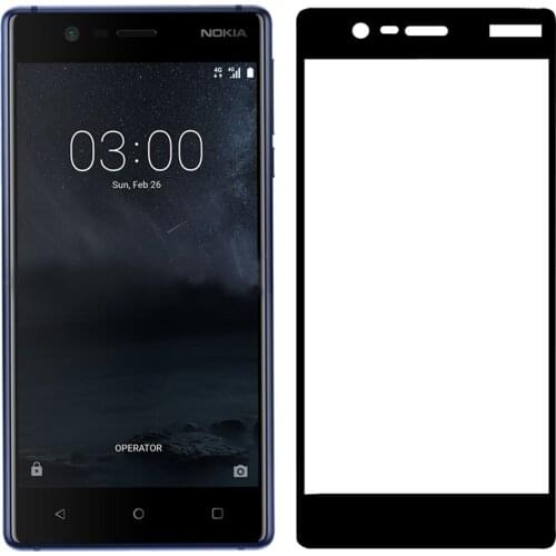 9H HD Full Cover Tempered Glass Screen Protector Explosion-proof Ultra Thin Black Edge Front Protective Films For Nokia 3.1 2018