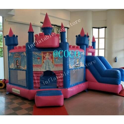 Free shipping to door,5x4m PVC tarpaulin Kids Inflatable bouncy castle with slide/commercial inflatable castle for sale
