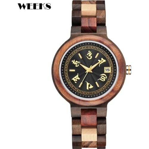 Natural Wood Watch for Men Quartz Watches Luxury Colorful Mix Wooden Block Type Wristwatch Clock Male Business Relogio Masculino