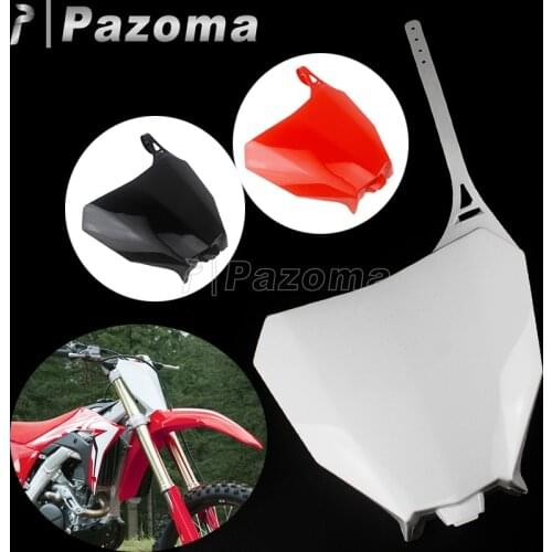 Black Red White Motorcycle Motocross Off Road Front Number Plate For Honda CRF250R CRF450R 2017-2020 CRF250RX CRF450RX 2019