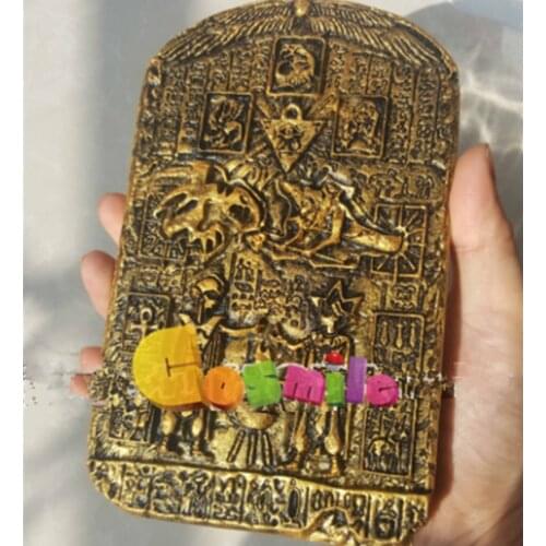 Cosmile Yugioh YU Gi OH Dark Magician Egyptian God True Name FRP Metal light slate Mark Model Creative limited cosplay Gift