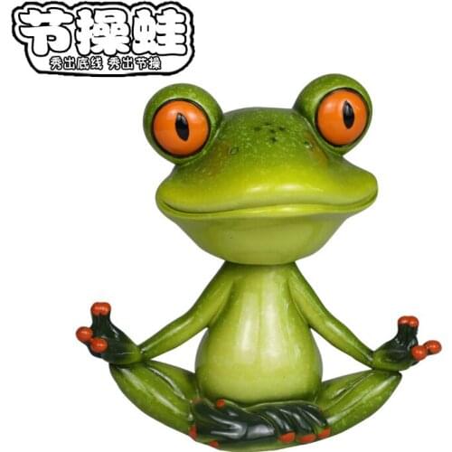 Resin crafts decoration creative pastoral style Zen frog social gifts