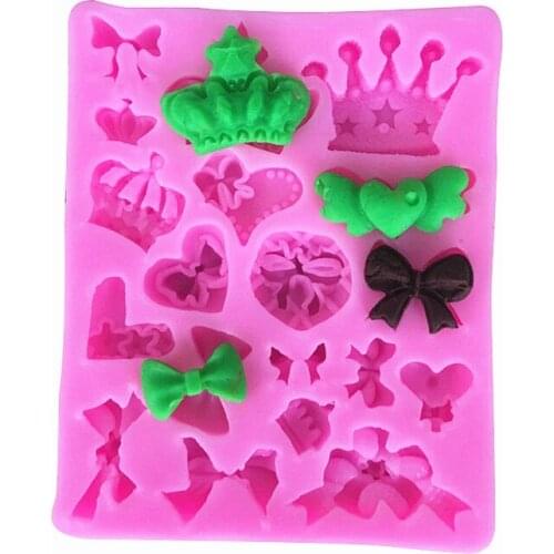 DIY Sugar craft Cake Vintage Crown Silicone Mold Fondant Mold Cake decorating Tools Gum paste Mold