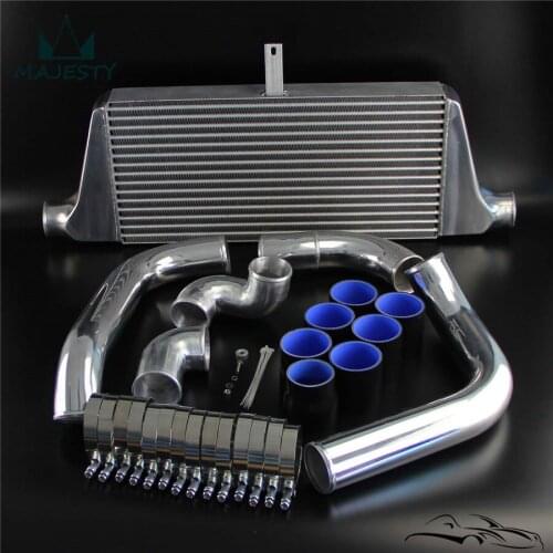 For T*oyota C*haser M*ark II J*ZX100 J*ZX90 F*MIC Front Mount Intercooler Kit Black