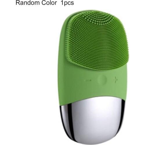 Mini Electric Silicone Facial Cleansing Brush Sonic Facial Cleansing Brush Skin Massager Skin Care Tools 4-color Optional