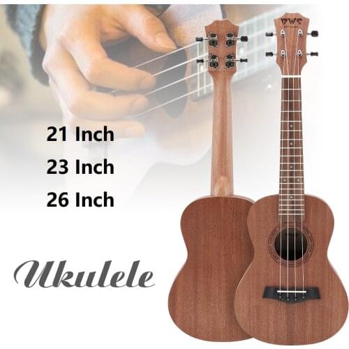 21 Inch /23 Inch / 26 Inch Concert Ukulele Wood Hawaiian Four String Guitar Mahogany Wood Ukulele Birthday Gifts
