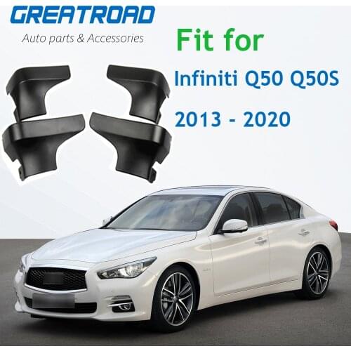 Molded Mud Flaps For Infiniti Q50 Q50S 2013 - 2019 Mudflap Splash Guards Mudguard Fender Front Rear 2014 2015 2016 2017 2018