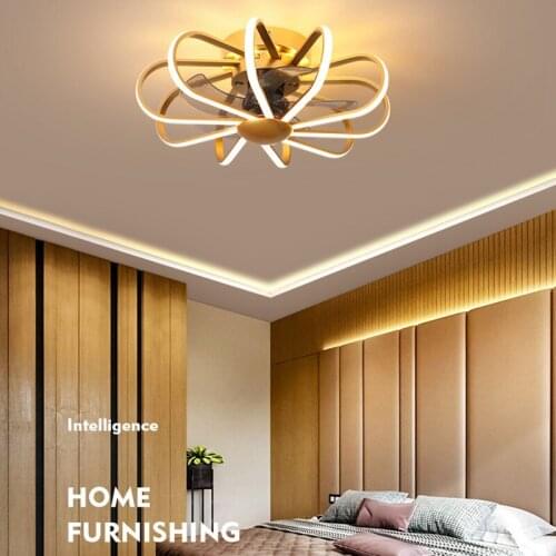 LED Nordic chandelier creative and practical lobby, living room, dining room decoration, ceiling fan without leaf light