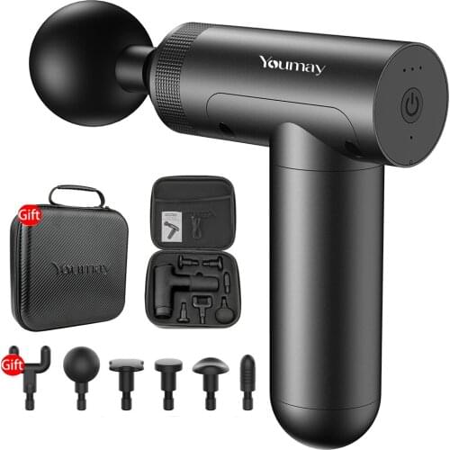 Youmay Mini Massage Gun Deep Tissue Percussion Pain Relief Body Neck Muscle Massag Exercising Relaxation Slim Shaping Fascia Gun