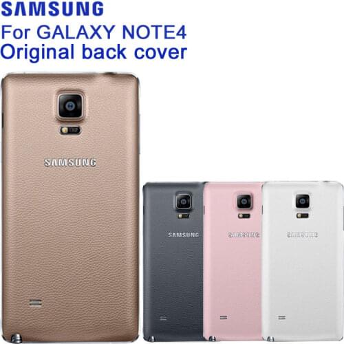 Samsung Original Battery Rear Case For Samsung Galaxy Note4 N9100 N910H Note 4 Phone Battery Backshell Back Battery Cover Cases